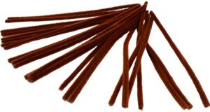 Chenille Draad, 9 Mm, Bruin 25 Stuks In Zakje