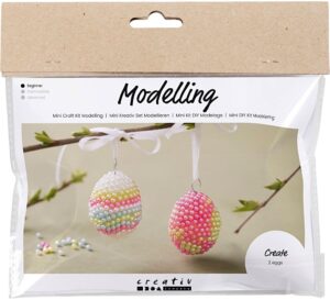 Mini Hobbyset Boetseren Ei Met Pearl Clay In Pastel