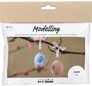 Mini Hobbyset Boetseren Gemarmerde Eieren Met Silk Clay