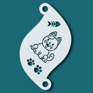 Face Paint Stencil Cute Cat