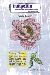 IndigoBlu stempel – Large Peony – Pioenroos – A6 - Foamtastic Crafts