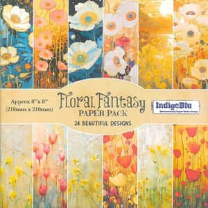 Indigoblu Paper Pack 8" X 8" Floral Fantasy