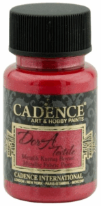 Cadence Dora Metallic Textielverf Rood 1133 50ml
