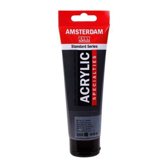 Amsterdam Acrylverf 120 Ml Metallic Zwart 850