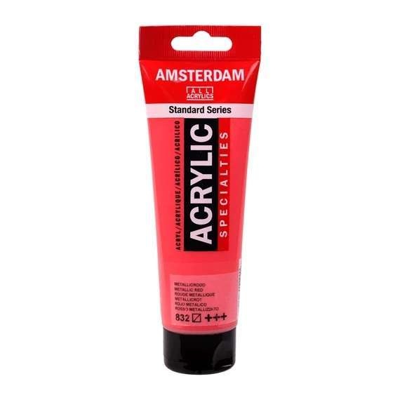 Amsterdam Acrylverf 120 Ml Metallic Rood 832