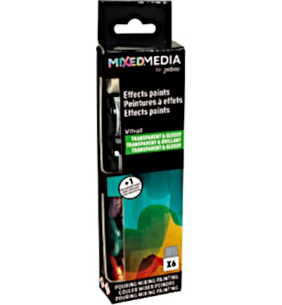 Pebeo Set Vitrail Mixed Media, 6x20ml