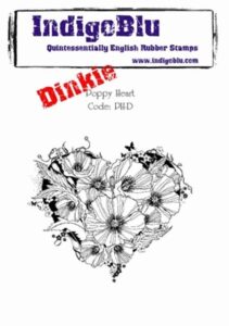 Indigoblu Dinkie Stempel Poppy Heart