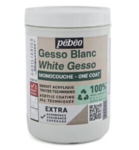 Pebeo One Coat White Gesso, Studio Green 945 Ml