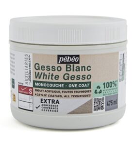 Pebeo One Coat White Gesso, Studio Green 475 Ml