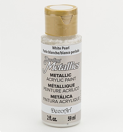 Decoart Dazzling Metallics Acrylics White Pearl 59ml