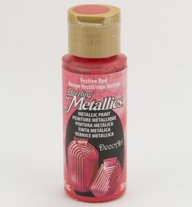 Decoart Dazzling Metallics Acrylics Festive Red 59ml