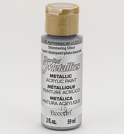 Decoart Dazzling Metallics Acrylics Shimmering Silver 59ml