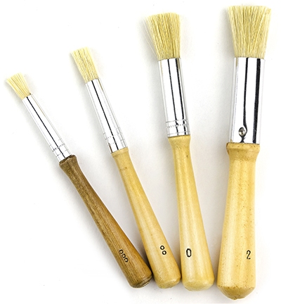 Stenciling Brushes Set Van 4 Tamponeerkwasten In Fijne Maten