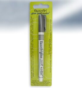 Decoart Glass Paint Markers 1mm, Metallic Silver