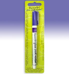 Decoart Glass Paint Markers 1mm, Translucent Violet