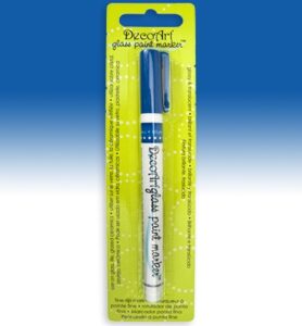 Decoart Glass Paint Markers 1mm, Opaque Blue