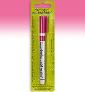 Decoart Glass Paint Markers 1mm, Opaque Fuchsia