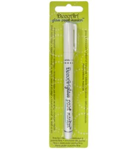Decoart Glass Paint Markers 1mm, Translucent White