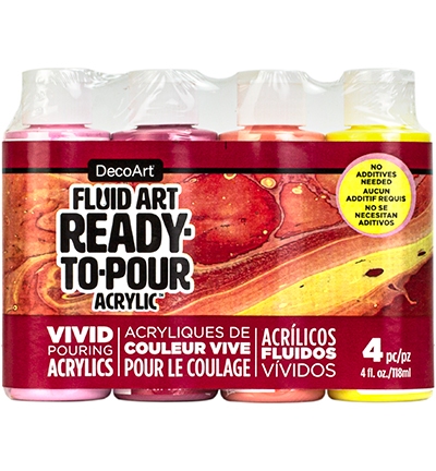 Decoart Fluid Art Ready To Pour Acrylic Packs, Sweet Treat