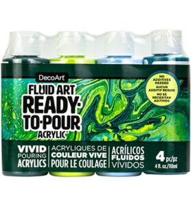 Decoart Fluid Art Ready To Pour Acrylic Packs, Jungle