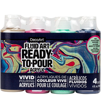 Decoart Fluid Art Ready To Pour Acrylic Packs, Carnival
