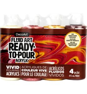Decoart Fluid Art Ready To Pour Acrylic Packs, Sunkissed