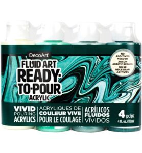 Decoart Fluid Art Ready To Pour Acrylic Packs, Soothing Nature