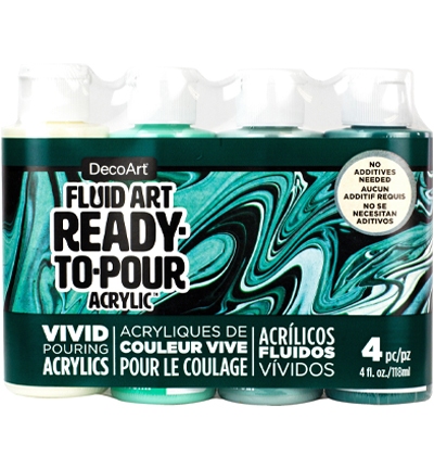 Decoart Fluid Art Ready To Pour Acrylic Packs, Soothing Nature