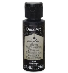 Decoart Stylin Leather Paint Black 59 Ml