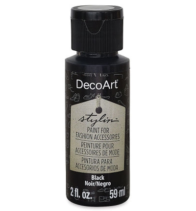 Decoart Stylin Leather Paint Black 59 Ml