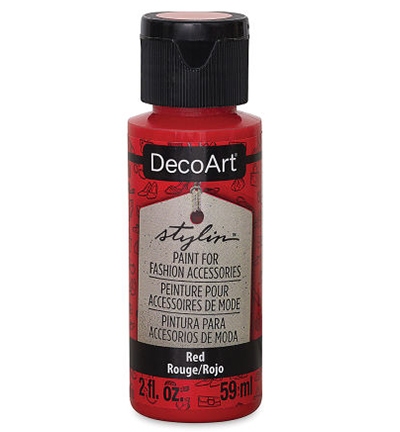 Decoart Stylin Leather Paint Red 59 Ml