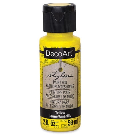 Decoart Stylin Leather Paint Yellow 59 Ml