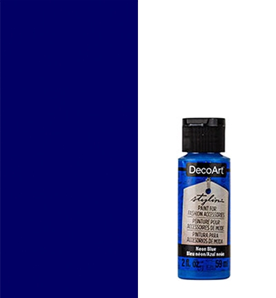 Decoart Stylin Leather Paint Neon Blue 59 Ml