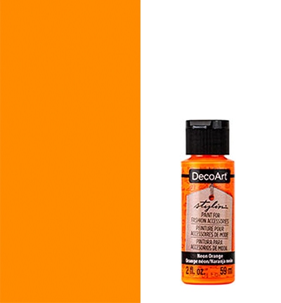 Decoart Stylin Leather Paint Neon Orange 59 Ml