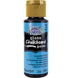 Americana Gloss Enamels Glass Chalkboard Paint Black 59ml