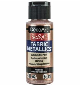 Sosoft Fabric Metallics Paint Rose Gold 59ml