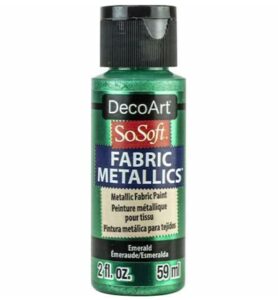 Sosoft Fabric Metallics Paint Emerald 59ml
