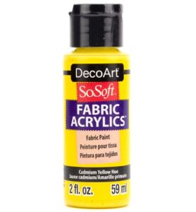 Sosoft Fabric Acrylics Paint Cadmium Yellow Hue 59ml