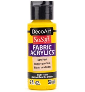 Sosoft Fabric Acrylics Paint Bright Yellow 59ml