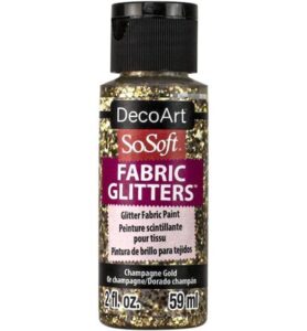 Sosoft Fabric Glitters Paint Champagne Gold 59ml