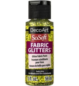 Sosoft Fabric Glitters Paint Gold Glitz 59ml