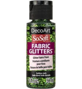 Sosoft Fabric Glitters Paint Golden Jade 59ml