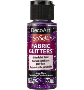 Sosoft Fabric Glitters Paint Sugar Plum 59ml