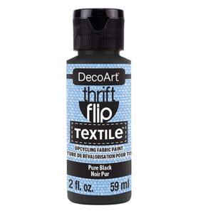 Decoart Thrift Flip Textile Pure Black 59ml