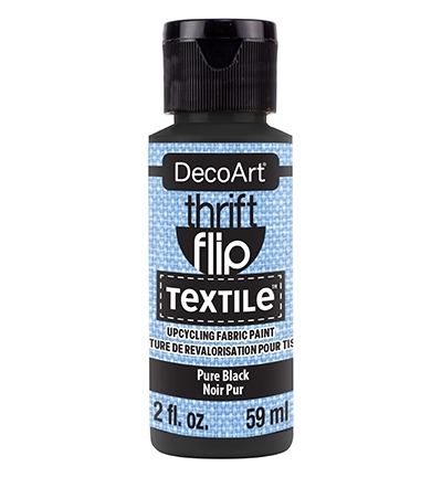 Decoart Thrift Flip Textile Pure Black 59ml