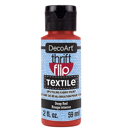 Decoart Thrift Flip Textile Deep Red 59ml