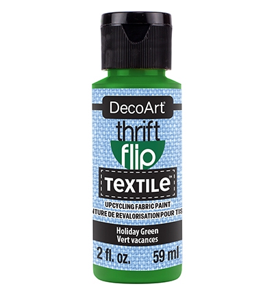 Decoart Thrift Flip Textile Holiday Green 59ml