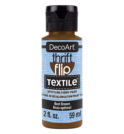 Decoart Thrift Flip Textile Best Brown 59ml