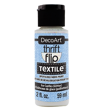 Decoart Thrift Flip Textile Ice Castles (glitter) 59ml