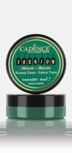 Cadence Fashion Textiel Metallic Relief Pasta Groen
